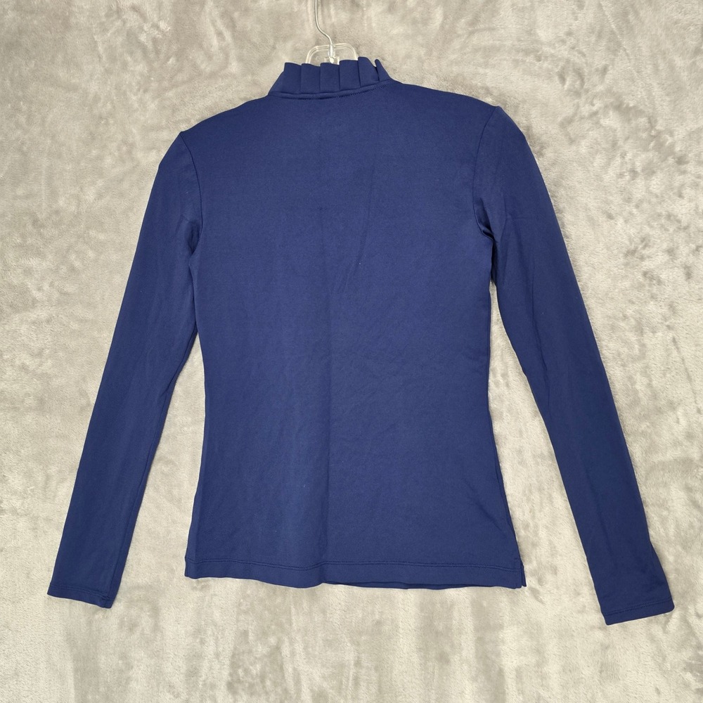 Lilly Pulitzer Luxletic Top Womens XXS Blue Floral Ruffle Preppy Athleisure Golf - Picture 11 of 12